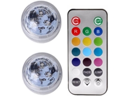 Luzes Led Submersíveis Prova Ip68 Noturna Subaquática Rgb Velas Casamento Tigela Decoração Festa Natal 2 Lâmpadas 1 GOKOCO