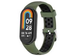 Pulseira De Silicone Com Plugue De Aço Bicolor Para Xiaomi Mi Band 8