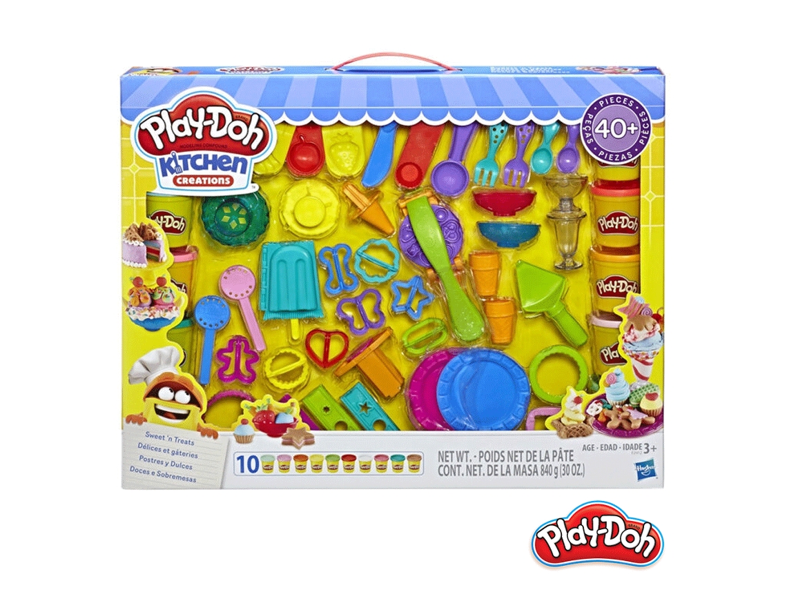 Plasticina PLAY-DOH Kitchen Creations Kit Peças Doces e Sobremesas (Idade Mínima: 3 anos)