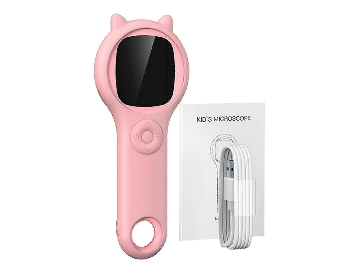 Microscópio Digital Portátil Infantil Com Ecrã Ips De 2 Polegadas E 8 Leds