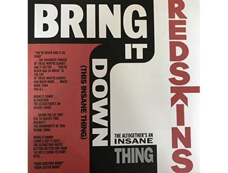 Vinil Redskins - Bring It Down (This Insane Thing)