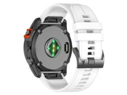 Bracelete Para Garmin (22mm) - Silicone - Liberação Rápida - Fivela De Aço Preta Branca