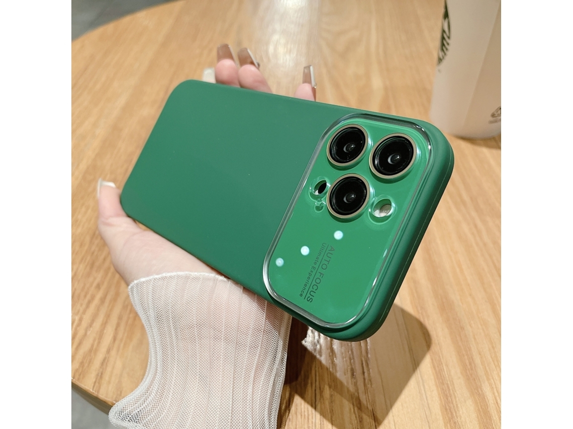 Zsanfs Capa Silicone Para Iphone 13, Com Janela Frontal, Cor Verde