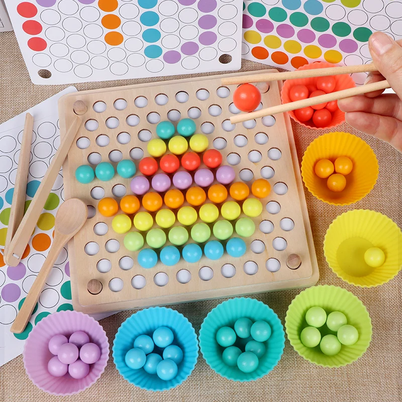 Quebra-cabeça Montessori De Encaixe De Bolas, Brinquedo Educativo Para A Primeira Infância
