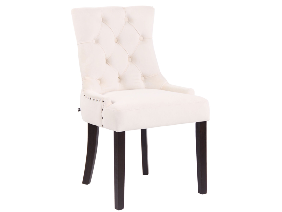 Cadeira de Jantar de Veludo Aberdeen Creme/Antigo CLP