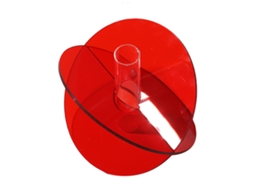 Vasija De Flores Geométrica De Acrílico Minimalista Para Sala De Estar, Rojo, 15x13x2cm, 90g