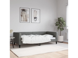 Vidaxl Sofá-cama 90x190 Cm Tecido Cinzento-escuro