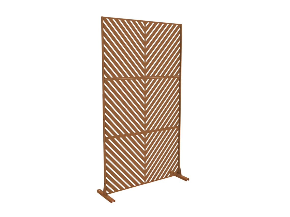 Parede Divisória Kekan Aço 180 X 90 Cm Castanho CASA.PRO