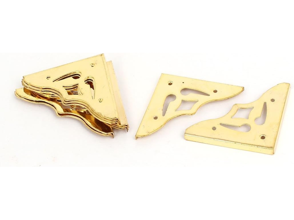 Protetores de canto para caixas de joias, estilo vintage, dourado, 35x35x3 mm, 10 unidades CHABERLU