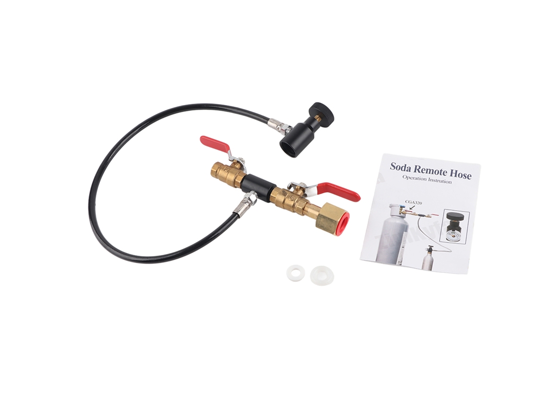 Adaptador Laxiscreed De Enchimento De Co2 Para Tanques Cga320 E Mangueira De 24 Polegadas Compatível Com Sodastream