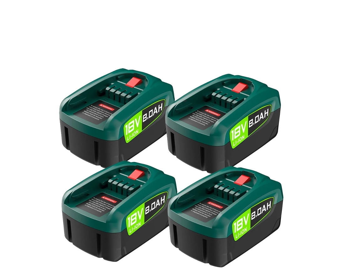 Bateria de substituição, 8000mAh, compatível com ferramentas elétricas, 4 baterias de 8000mAh, 18V OEM