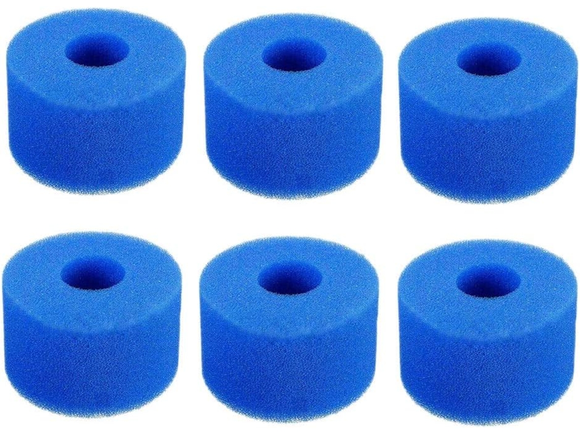 6 Peças de Cartucho de Filtro AQUAFORGE azul lavável para piscina