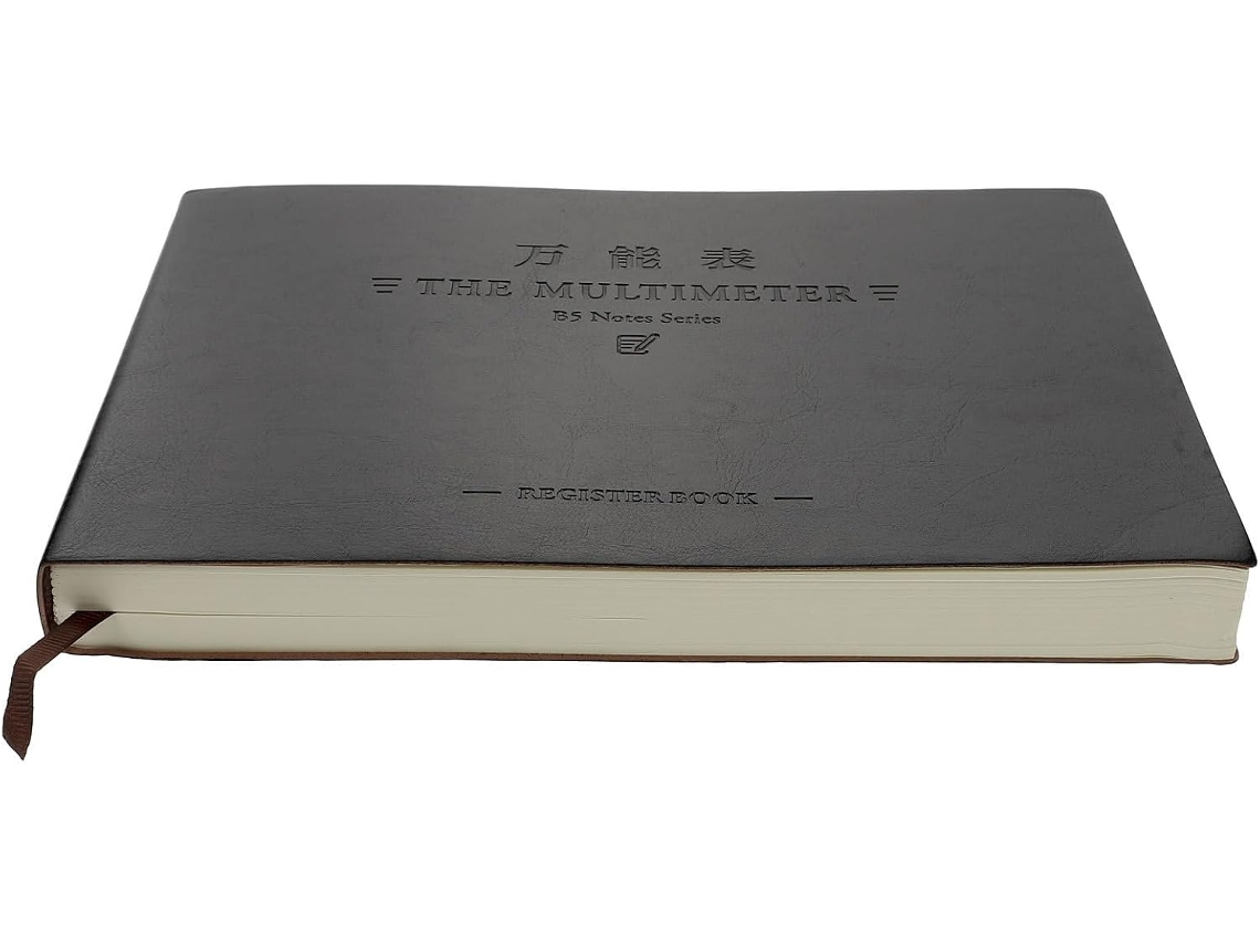 Livre De Comptes Simples E Elegante Em Simili Cuir Noir Multifuncional Prático E Fácil De Transportar