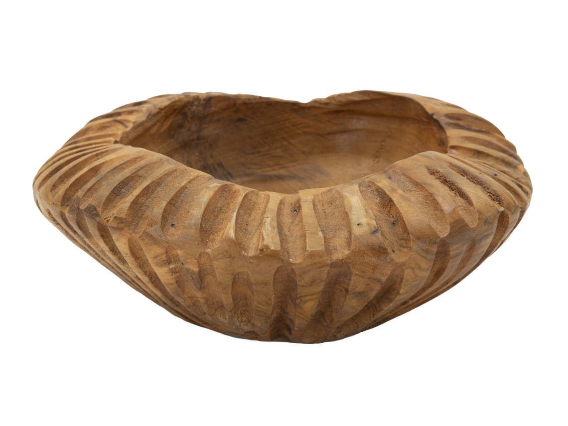 Porta Objetos Geris Em Teca Reciclada Cm Ø 19x8