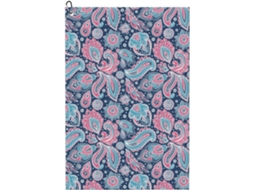 Acessórios para Bolsa de Golfe com Estampa Paisley Azul e Rosa