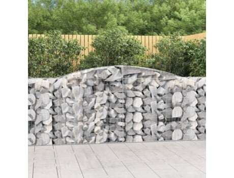 Cestos Gabião Arqueados 20 Peças 400 x 50 x 100/120 Ferro Galvanizado