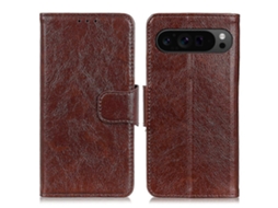 Capa De Couro Com Flip Horizontal Para Google Pixel 9 Pro Com Textura Napa
