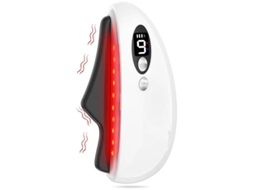 Ferramenta Elétrica Gua Sha Facial Ferramenta Obsidiana Gua Sha Para Rosto Corpo Aquecimento E Vibração Para Contorno Facial Branco Yizhood