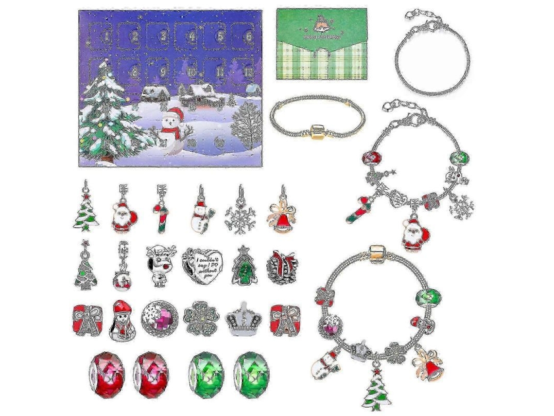 Calendário De Adviento Navideño 24 Dias Caja Regalo Set Diy Joyas Cajas Ciegas Navidad