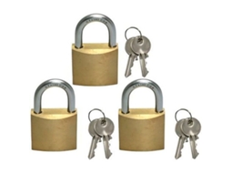 Cadeado Marinho 3 Unidades Dourado 40 Mmgoldenship
