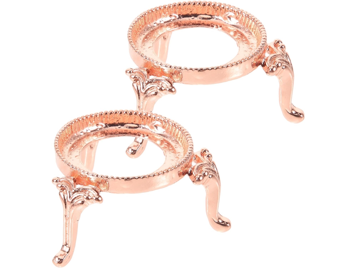Suporte Decorativo De Metal Dourado Para Bola Cristal Grande, Base Tripé Em Ouro Rosa, Peça Central, Suporte Esférico