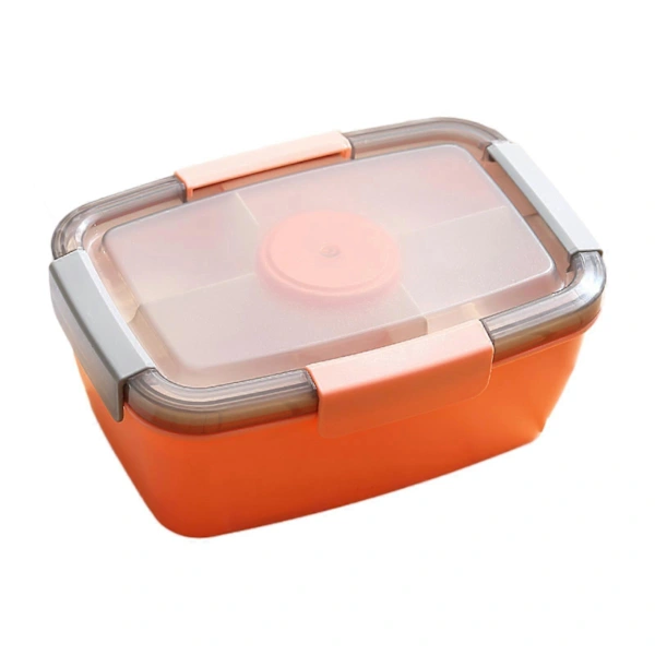 Lancheira Bento À Prova De Vazamentos, Recipiente Para Alimentos Em Pp Com Compartimento E Colher, Ideal Para Estudantes E Trabalhadores