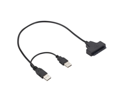 Cabo Sata para Usb 2.0 para 7 15 22Pin Cabos Adaptadores de Alimentação Externa para 2,5 '' Ssd Hdd Hard Disk Drive Converter Preto