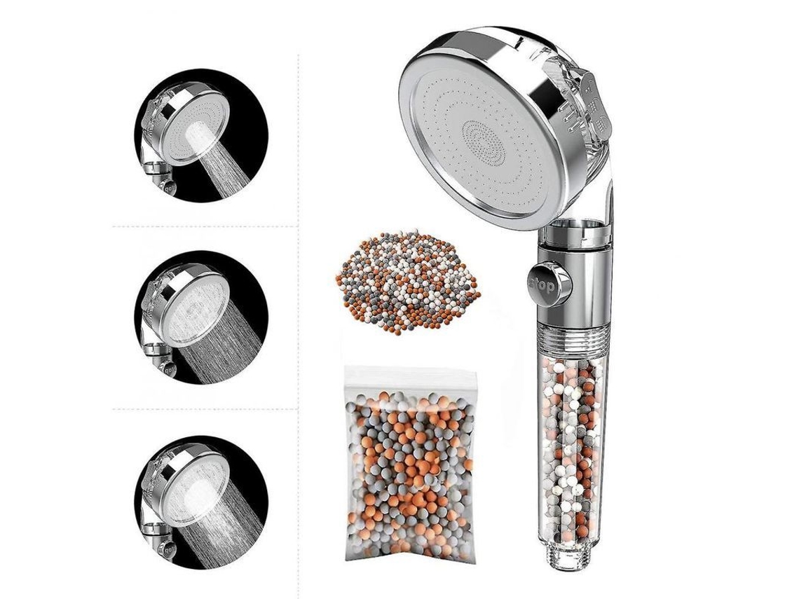 Ducha De Mão Com Filtro, 3 Modos Ajustáveis, Alta Pressão, Economia De Água, Filtro De 3 Camadas, Fácil Instalação