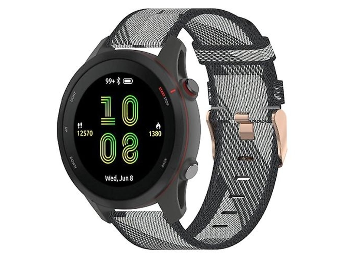 Lurelia Garmin Vivoactive 4 Band 22mm, Pulseira De Nylon Tecido, Cinza