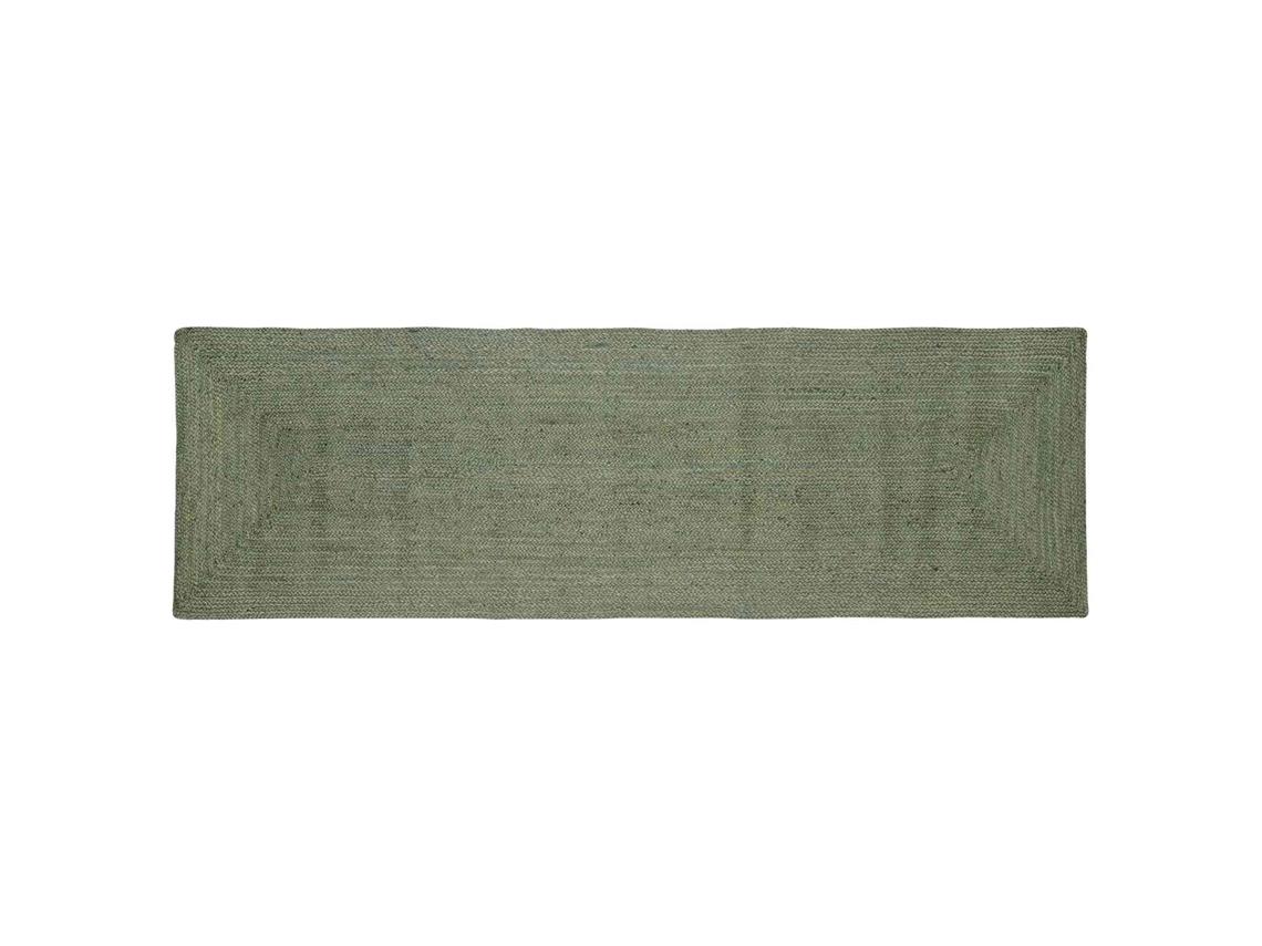 Conjunto 1 Carpete De Área Vidaxl Verde-azeitona Juta (80 X 200 Cm)