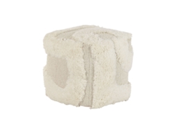 Repousa Pés Home Esprit Bege Boho 45 X 45 X 45 Cm