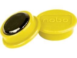 Pack 10 Ímanes NOBO 24 mm (Amarelo)