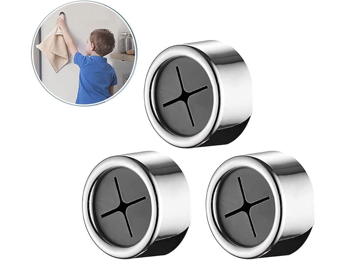 Conjunto De 3 Ganchos Redondos Autoadesivos Para Toalha, Fáceis De Instalar, Em Abs, Para Banheiro E Cozinha