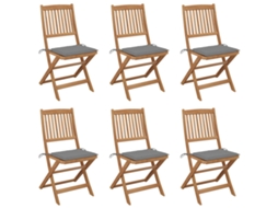 Folding Chair, Folding Chairs Vidaxl Cinzeto Madeira (n/a)