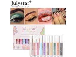 10pcs Sombras De Ojos Líquidas Con Glitter Brillo Largo Duración 2.5ml
