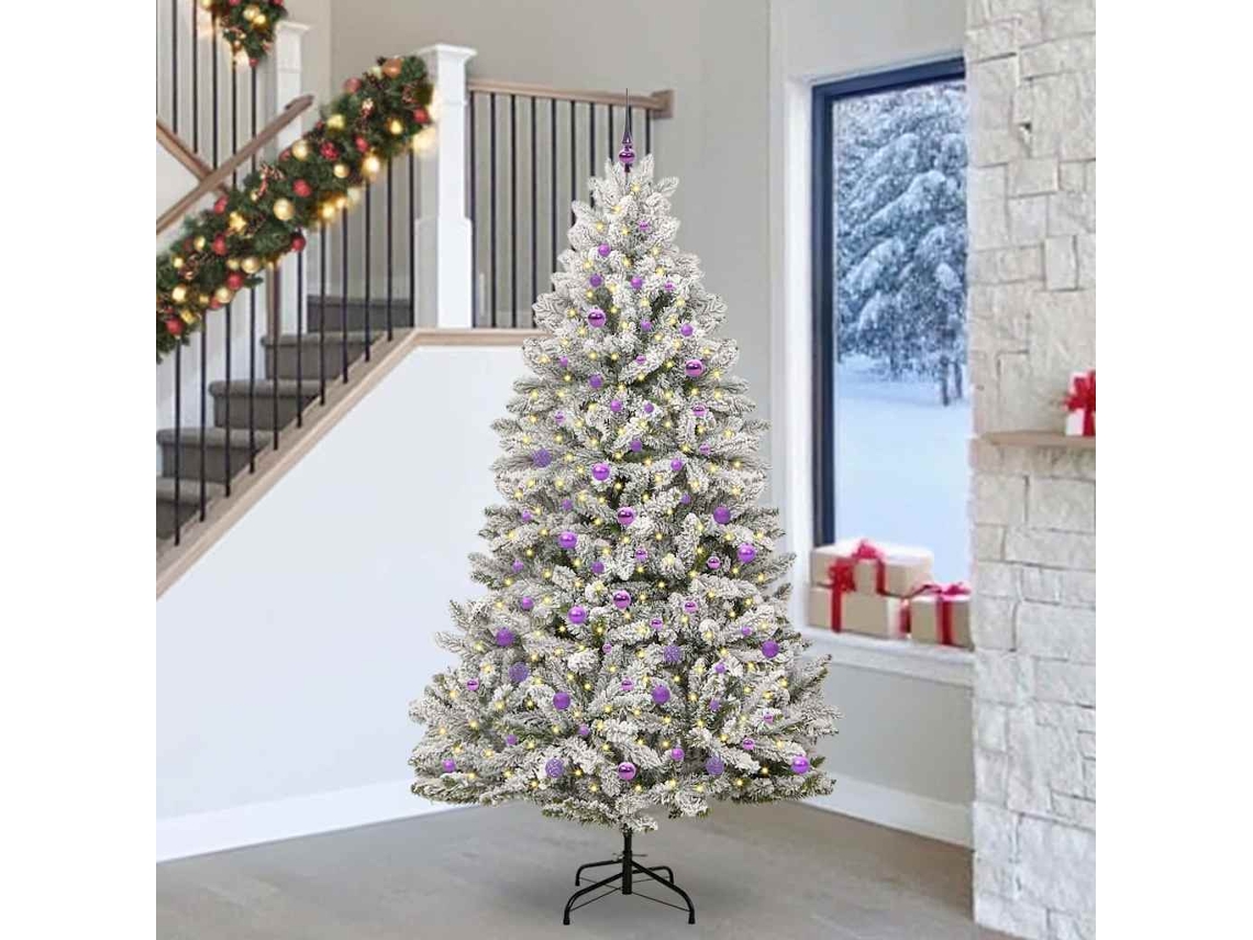 Vidaxl Árvore De Natal Artificial 240 Cm 300 Led Branco Quente