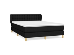 Box Spring Bed, Box Spring Beds Vidaxl Preto Tecido (140 X 190 Cm)