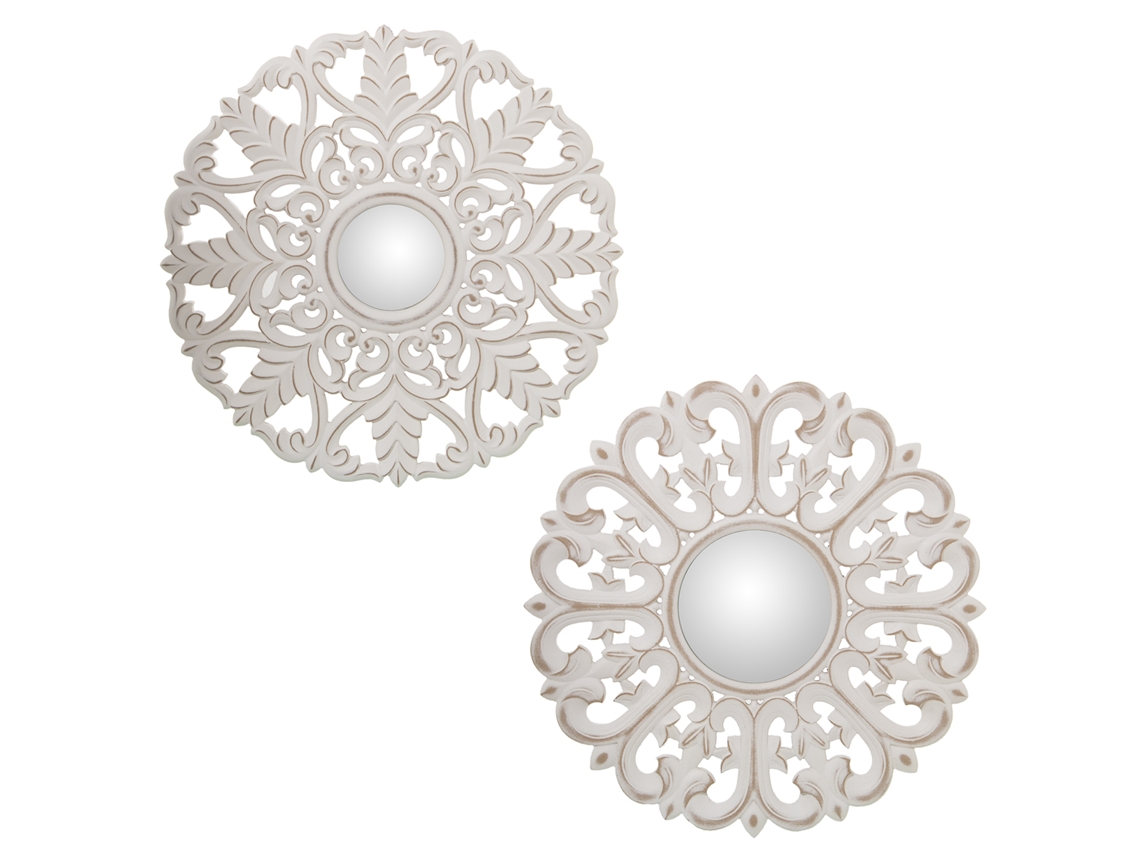 Set 2 Retábulos DRW Madeira DM e Espelho (40x1,5cm)