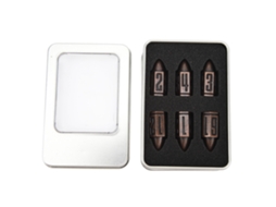 Conjunto De 6 Dados De Metal Com Números Claros Para Rpg, Ensino De Matemática E Antiestresse