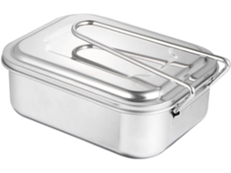 Marmita Bento Amosfun Em Aço Inoxidável Resistente À Corrosão E Ao Calor, Com Tampa E 2 Compartimentos, Ideal Para