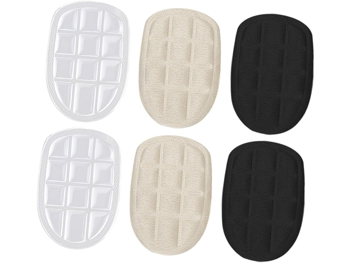 3 Pares De Palmilhas Confortáveis Com Almofadas Gel Antiderrapantes Para O Calcanhar, Ideais Para Tênis De Uso Diário E