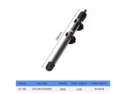 Aquário Submersível Tanque de Peixes Aquecedor Água Ajustável Haste Aquecimento Temperatura Constante Ue / Eua Plug GOKOCO