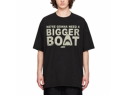 Rockinstone Jaws Movie Bigger Boat Black Adult T-shirt Size:xxl