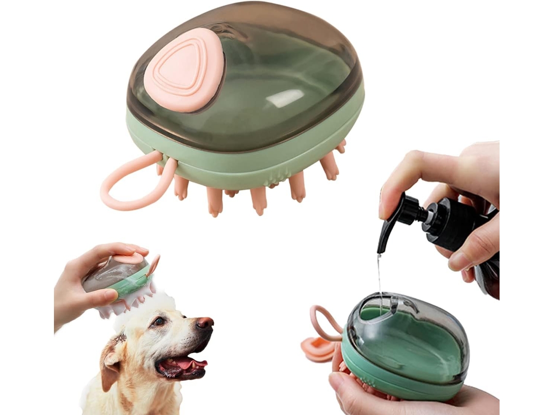 Escova Silicone Banho Pet