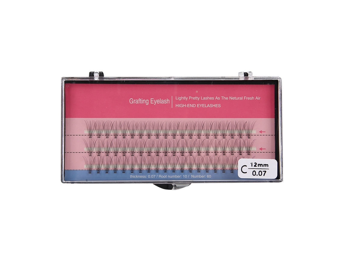 Cílios Falsos De Extensão Profissionais Soft Dense Grafting 0.07 C12mm Para Maquiagem