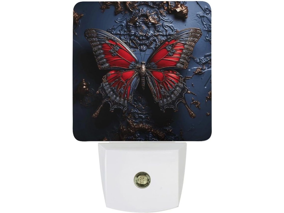 Luminária Noturna De Parede Led Com Plugue, Acendimento Automático, Sensor Crepuscular E De Acendimento Automático