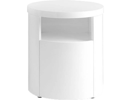 Mesa de Cabeceira ANGEL CERDÁ S.L. 7006 (Branco - MDF - Ø48 x 55 cm)