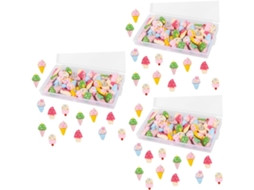 Conjunto De 90 Tachinhas Em Formato Sorvete Para Decoração Paredes E