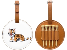 Bolsa para Tees de Golfe Naughty Tiger, Preta Fácil de Transportar e Mais Eficiente para Jogar Golfe.
