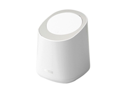 Lixeira Mini com Tampa de Pressão 14x13cm Branco S/MARCA